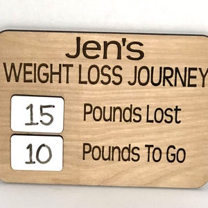 Custom Personalized Weight Loss Sign Magnetic - Diet Journey Magnet