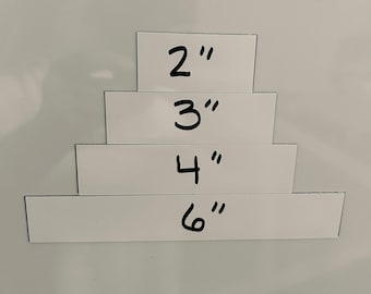 1"H White Magnetic Warehouse Blank Labels - Different Lengths Available
