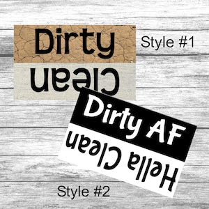 DIRTY CLEAN Magnet - Geschirrspüler Magnet