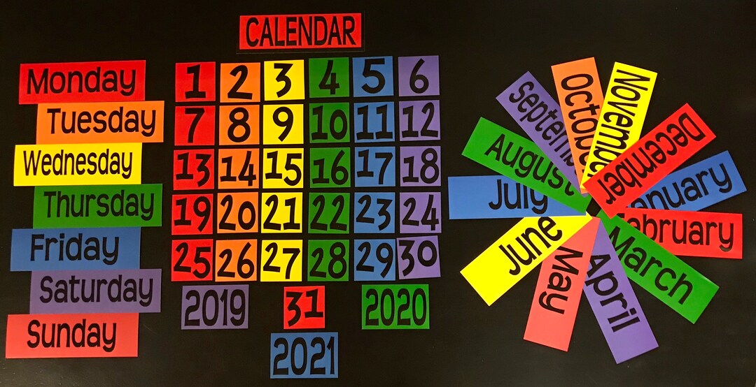 Large Full Calendar Set Great for Teachers and Etsy