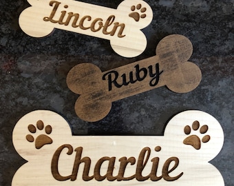 Custom Personalized Dog Sign - Bone