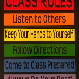 Class Rules Magnet Set