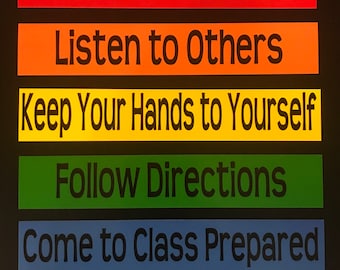 Class Rules Magnet Set