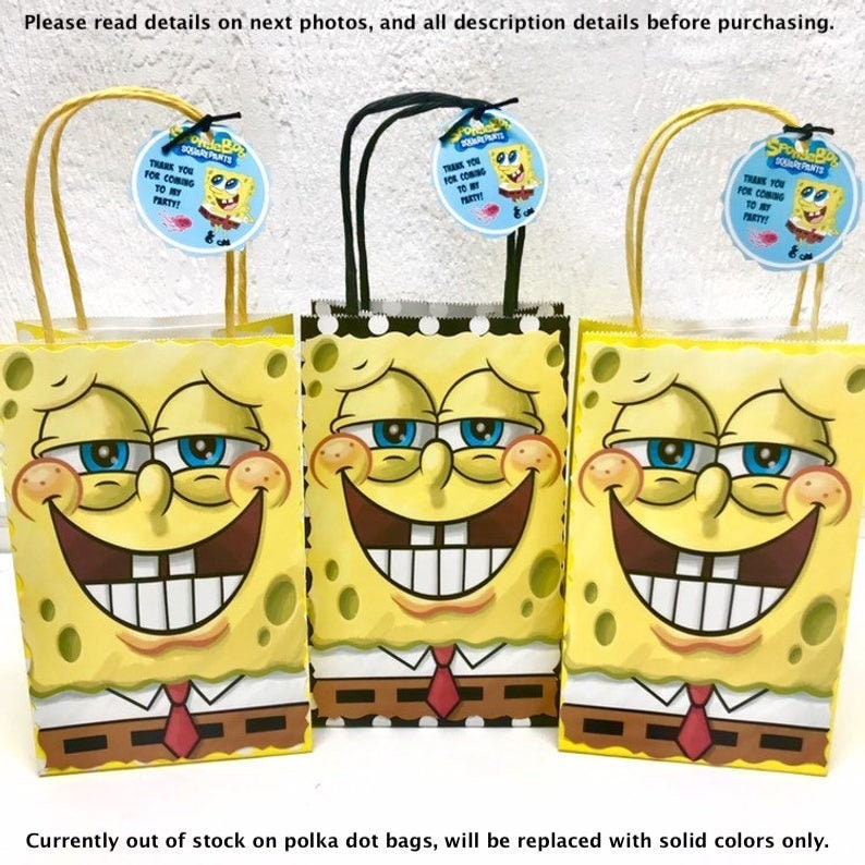 Spongebob Squarepants Party Bags