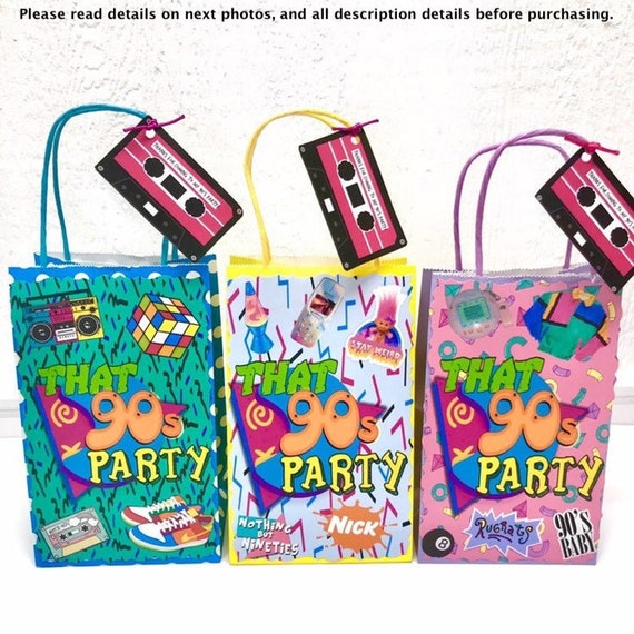90 S Era Theme Party Bags Etsy