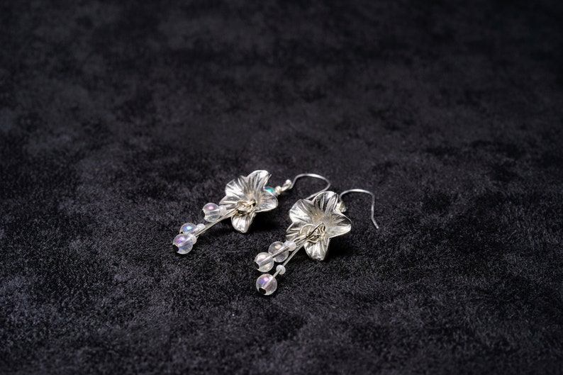 Flower Drop Earrings image 9