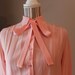 Vintage Womens Tie Neck 100% Silk Blouse