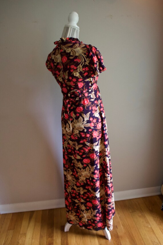 Vintage Long Fall Maxi Dress. Printed Floral - image 6