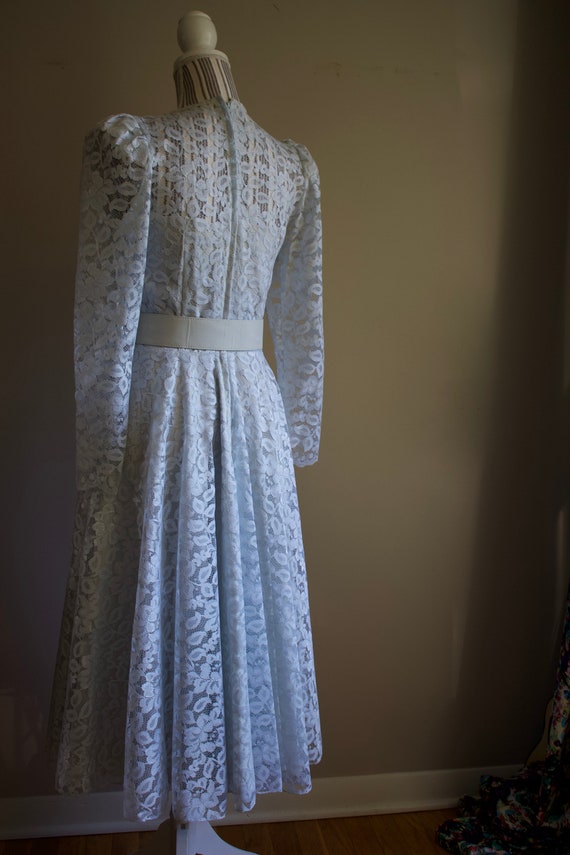 ice blue lace party dress - image 8