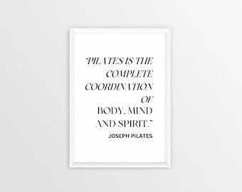 Impresión de Pilates, Cita de Pilates, Arte de Pilates, Regalo de Pilates, Póster Motivacional, Impresiones Descargables, Póster Inspirador, Impresión Minimalista