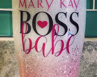 Mary Kay Boss Babe Stainless Steel Tumbler. Please list font choice for name in personalization section.