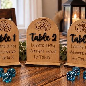 Bunco table signs