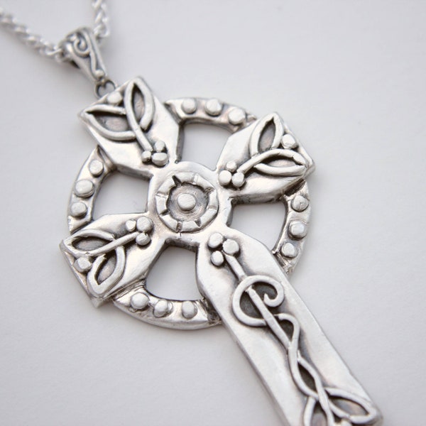 Fine Silver Celtic Clergy Cross