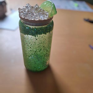 lime snowglobe tumbler