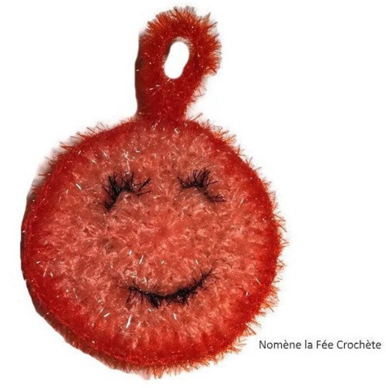 Eponge tawashi sourire smile pour vaisselle ou image 4