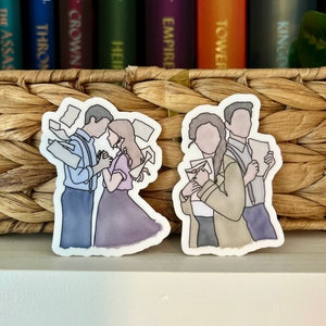 Letters of Enchantment handmade stickers, with Divine Rivals and Ruthless Vows