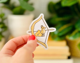 The Archer and The Fox handmade sticker from Once Upon a Broken Heart series