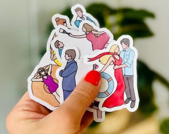 Katherine Center handmade Stickers, with The Shippers, The Love Haters, The Bodyguard, Hello Stranger, The Rom Commers