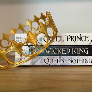 3D printed The Cruel Prince Crown bookshelf decor