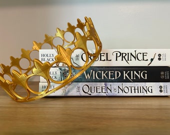 3D printed The Cruel Prince Crown bookshelf decor