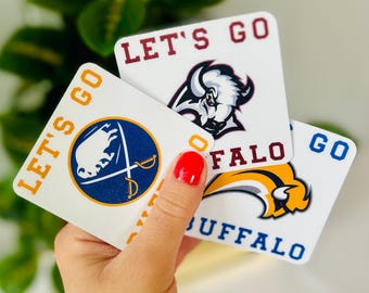 Let’s Go Buffalo stickers, Buffalo Sabres Hockey logos