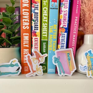 Ashley Poston Books Handmade Stickers: The Dead Romantics, The Seven Year Slip, A Novel Love Story, Sounds Like Love