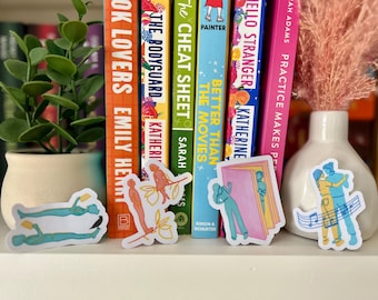 Ashley Poston Books Handmade Stickers: The Dead Romantics, The Seven Year Slip, A Novel Love Story, Sounds Like Love