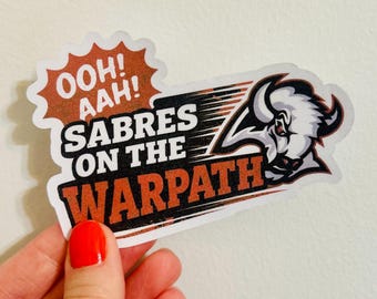 Sabres on the Warpath sticker, Buffalo Sabres Hockey