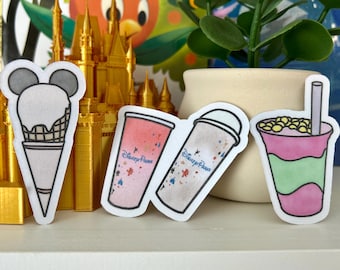 Disney Food Stickers | Ice cream cone, Starbucks cups, Night Blossom
