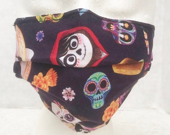 Disney Coco face mask with wire adult and child sizes
