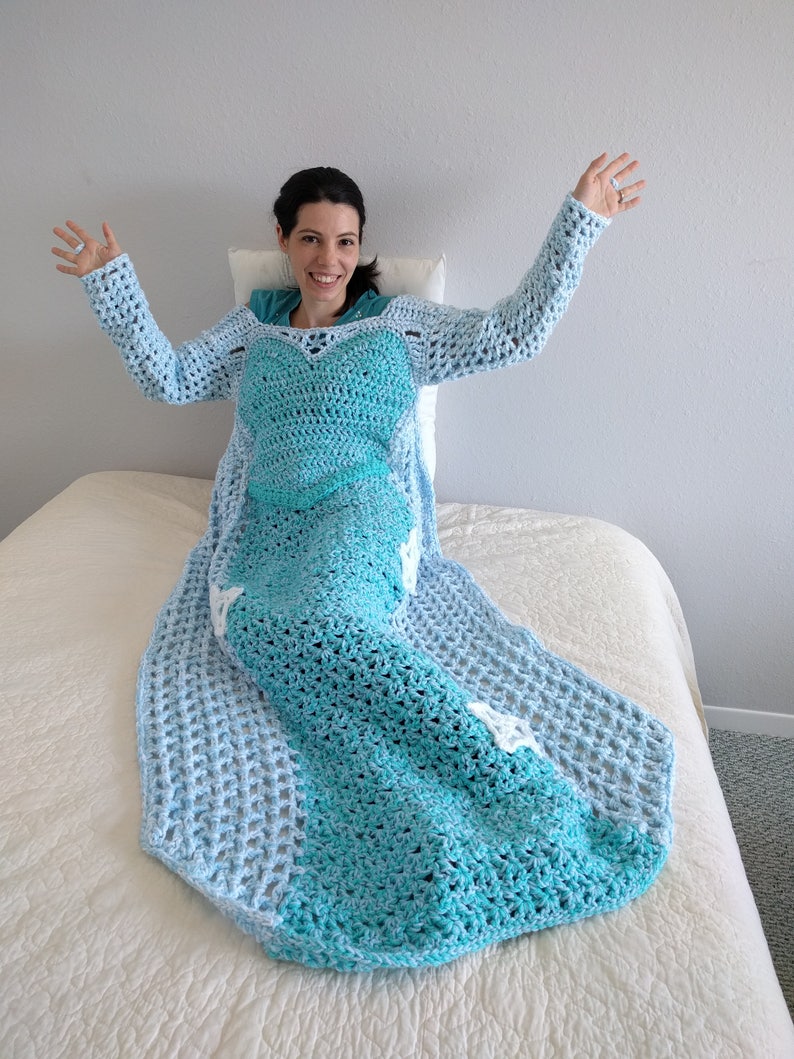 Princess Blanket Crochet Pattern, Mother Daughter Matching Dress, Crochet Afghan Dress, Ice Princess Blanket PDF Pattern throw blanket image 3