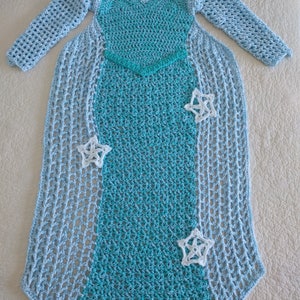 Princess Blanket Crochet Pattern, Mother Daughter Matching Dress, Crochet Afghan Dress, Ice Princess Blanket PDF Pattern throw blanket image 4