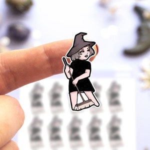 Witch Cleaning Planner Sticker, Household Planner Stickers, Chores Stickers, Cleaning Stickers, Character Planner Stickers, Witchy Planner