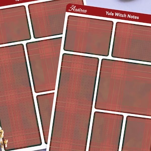 Foglio di adesivi per scatole di pianificazione natalizie in tartan, adesivi per pianificatori funzionali, adesivi per scatole di pianificazione, scatole di pianificazione decorative, adesivi per pianificatori sparsi