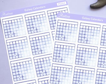 Blank Calendar Stickers for Planner, Aesthetic Calendar Planner Stickers, Functional Bujo Stickers, Mini Calendar Monthly Bullet Journal