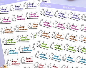 Buy Incense Stickers, Witch Journal Stickers, Witchy Planner Stickers, Wiccan Planner Stickers, Pagan Journal Sticker Sheet Witchcraft