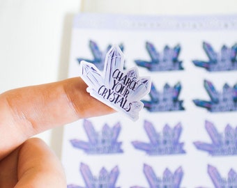 Charge Crystals Planner Sticker, Witch Planner Sticker Spiritual Planner Sticker, Witch Bullet Journal Planner Stickers, Witchcraft Stickers