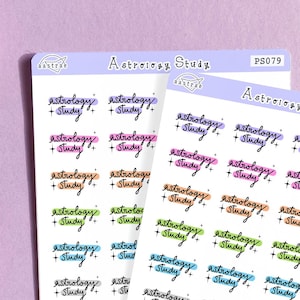 Studie Astrologie Planner Stickers, Astrologie Journal Stickers, Astrologie Stickers voor Planner, Pagan Stickers, Hekserij Stickers Journaling