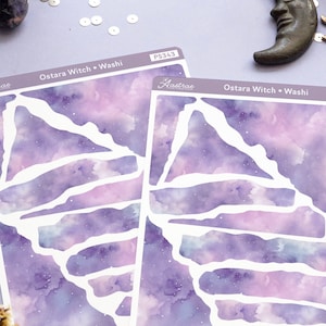 Hoja de pegatinas Pastel Galaxy Washi, pegatinas estéticas del planificador de cintas Washi, pegatinas de cinta Washi de acuarela de algodón de azúcar, pegatinas Bujo Deco