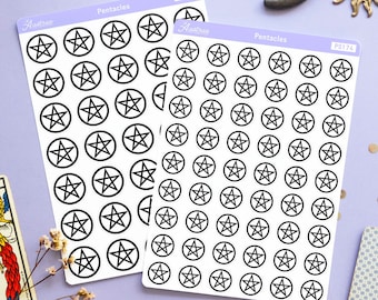 Pentacle Stickers for Planner, Pagan Planner Stickers, Wicca Symbol Stickers, Wiccan Stickers, Witchy Planner Stickers, Pentagram Stickers