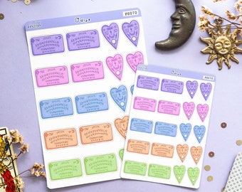 Pegatinas de Ouija, pegatinas para tablero de Ouija, pegatinas de planificador gótico pastel, pegatinas de Ouija, tablero de espíritus, papelería gótica, pegatina gótica