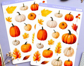 Herbst Planer Aufkleber, Herbst Aufkleber für Planer, Botanische Planer Aufkleber, Kürbis Aufkleber, gemütliche Aufkleber, dekorative Aufkleber Blatt
