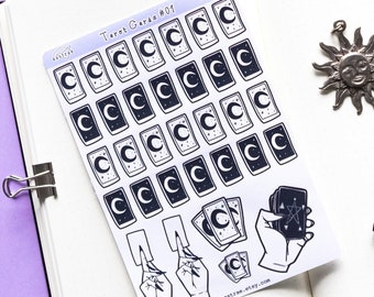 Tarot Cards Stickers for Planners, Witchy Stickers Tarot Planner Stickers, Tarot Journal Stickers, Witch Planner Sticker Sheet Magic Sticker