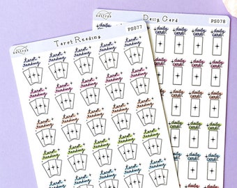 Tarot Card Sticker Pack, Tarot Planner Stickers, Tarot Stickers for Journaling, Witchcraft Stickers, Wiccan Wicca Pagan Planner Stickers