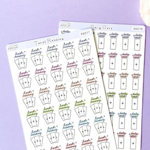 Tarot Karten Sticker Pack, Tarot Planner Sticker, Tarot Sticker für Journaling, Witchcraft Stickers, Wiccan Wicca Pagan Planner Sticker