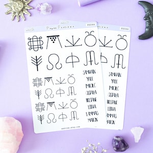 Wicca Planner Stickers, Pagan Holiday Stickers, Pagan Stickers for Witches, Wiccan Samhain Yule Imbolc Ostara Beltane Litha Lammas Mabon