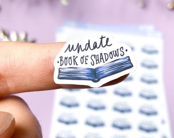 Update Book of Shadows Stickers, Witch Planner Stickers, Grimoire Stickers, Witchy Stickers for Planner, Pagan Bullet Journal Stickers ECLP