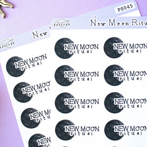 Neue Mond Ritual Sticker, Mond Hexe Sticker für Planer, Witchy Planner Stickers, Pagan Stickers, Wicca Planner Stickers Witchcraft