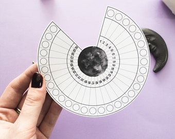 Moon Bullet Journal Sticker Lunar Phases Tracker, Astrology Journal Lunar Cycle Tracker, Pagan Witchy Mood Tracker Sticker, Bujo Stickers