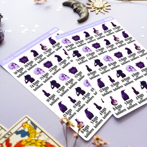 Halloween Countdown Stickers, Countdown to Halloween Stickers Sheet, Halloween Planner Stickers, Halloween Bujo Stickers, Halloween Journal image 5